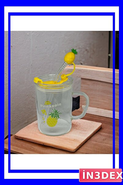 İN3DEX Thermal Mug with Glass Lid 400ml Silicone Coating