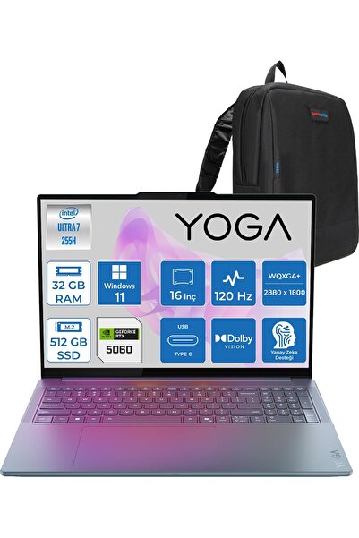 LENOVO Yoga 9 16IAH10 Pro Ultra7 255H 32GB 512GBSSD 8GB/RTX5060 16" 2.8k OLED...