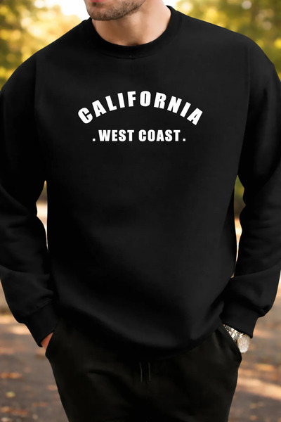 Pink Sky Unisex Printed Crew Neck Sweatshirt Oversized Cotton Daily Comfortable