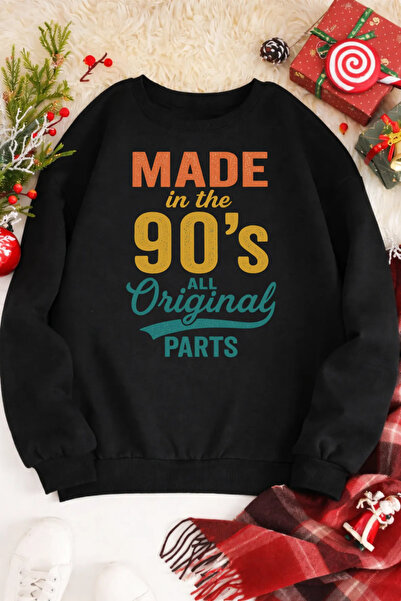 Pink Sky Unisex cu imprimeu guler rotund Swea tricou supradimensionat Bumbac ...