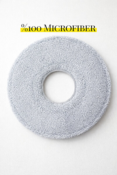 Şahane Pazar Full Mikrofiber Yuvarlak Gri Yüksek Emici Yedek Mop 1 Adet