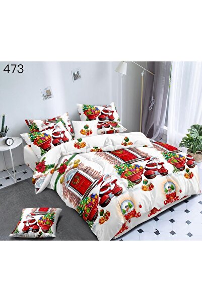 ANATOLIATEKSTILE Finet Bed Linen 6 Pieces, Complete Matrimonial Set, Modern M...
