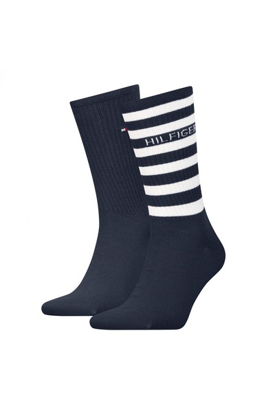 Tommy Hilfiger TH MEN SPORT SOCK 2P BRETON STRI Erkek Mavi Çorap - S701236735