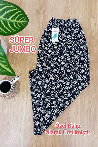 VİP BERA TEKSTİL Kadın Desenli Likralı Battal Beden Yumuşacık Penye Bermuda Alt