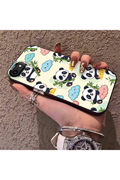 Hontinga حافظة من السيليكون ذات حافة صلبة ومضادة للسقوط بنمط الباندا متوافقة ...