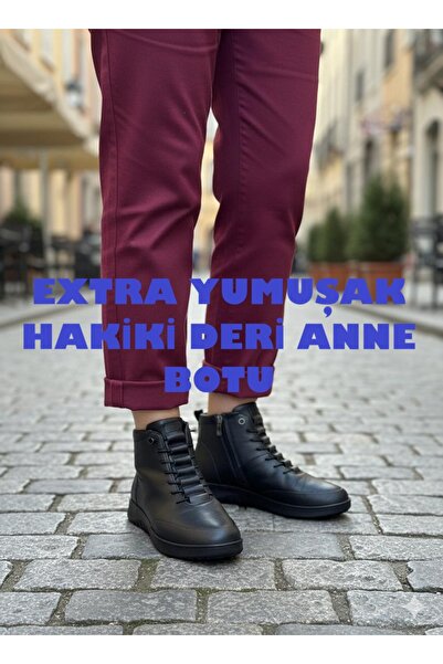 Neco Cizme pentru mamă din piele 100% autentică, extra moi, cu talpă termoizo...