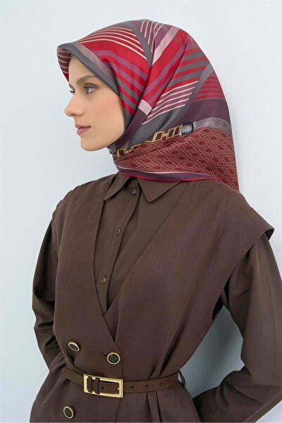 Armine Tivil Pure Silk Scarf 9521 - 36 Plum Lilac Batik Pattern