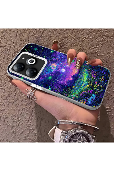 Hontinga حافظة متوافقة مع هاتف Infinix Hot 40i، حافة من السيليكون، ظهر صلب، ن...