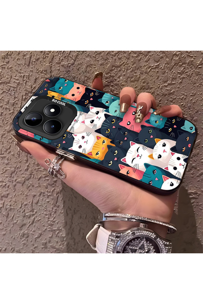 Hontinga حافظة متوافقة مع هاتف Realme Note 50 4G مصنوعة من السيليكون بحافة صل...