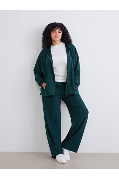 LC Waikiki Plus Size Women's Sweatpants with Elastic Waist