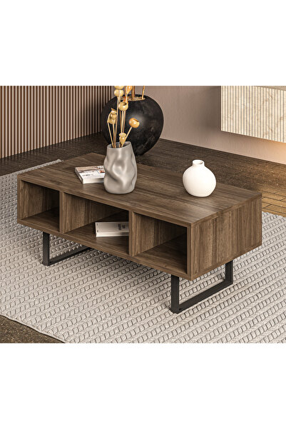 MERT SERT MOBİLYA Vegas Orta Sehpa 90cm x 45 cm Metal Ayaklı