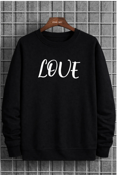 Pink Sky Φούτερ Unisex με τύπωμα με λαιμόκοψη oversized βαμβακερό καθημερινό ...