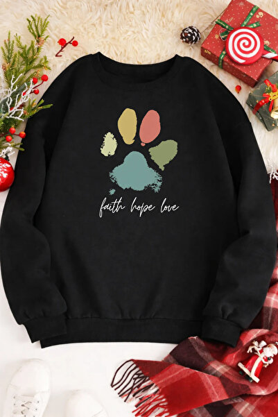 Pink Sky Φούτερ Unisex με τύπωμα με λαιμόκοψη oversized βαμβακερό καθημερινό ...