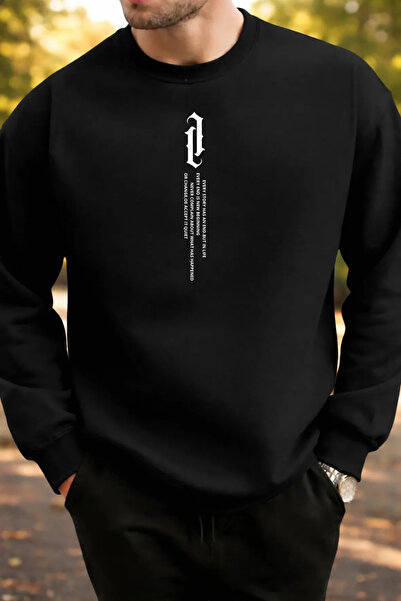 Pink Sky Unisex Printed Crew Neck Sweatshirt Oversized Cotton Daily Comfortable