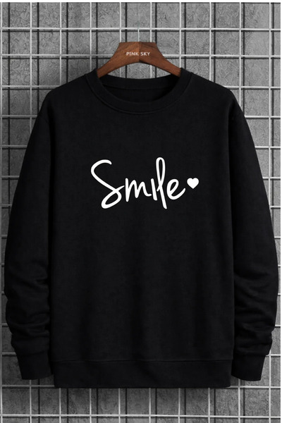 Pink Sky Φούτερ Unisex με τύπωμα με λαιμόκοψη oversized βαμβακερό καθημερινό ...