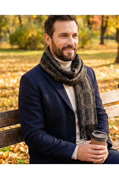 Elit Scarf Checked pattern double-sided scarf