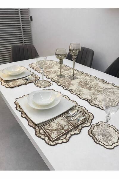 Diva Home French Peasant American Service Runner 25 Piece Set Water Repellent