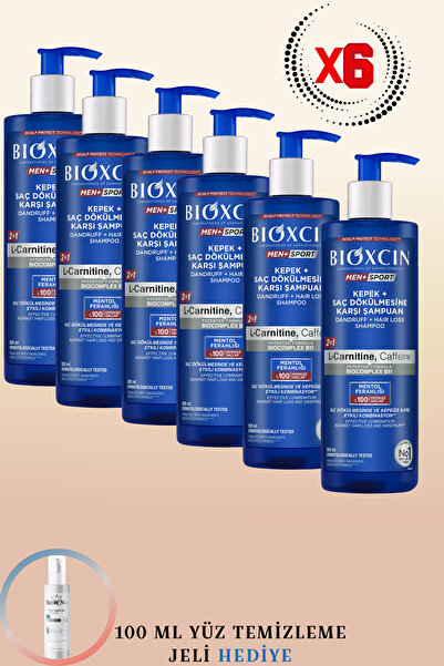 Bioxcin Kepek + Saç Dökülmesine Karşı Şampuan 500ml 6 ADET + 100ml Yüz Temizl...