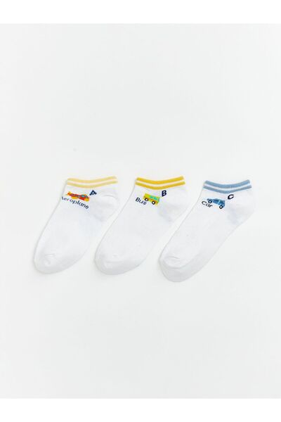 LC Waikiki Patterned Boys' Booties Socks 3-Piece