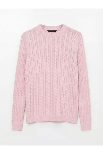 LC Waikiki Crew Neck Self Patterned Women's Knitwear Sweater