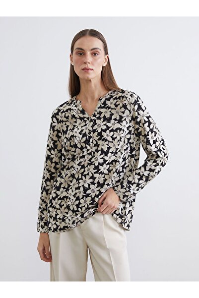 LC Waikiki Floral Blouse with Peep Collar