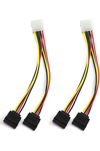 The Bros محول كابل طاقة Y من موصل Molex رباعي الأطراف إلى موصل SATA مزدوج، مو...