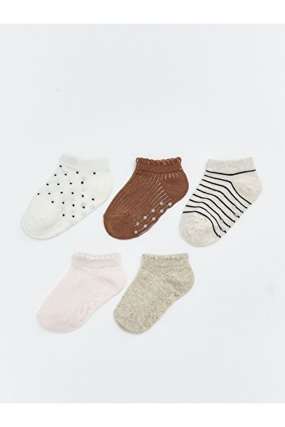 LC Waikiki Patterned Baby Girl Booties Socks 5-Pack