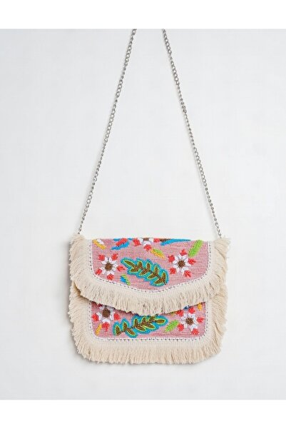 ARDSU حقيبة بوهيمية هندية مطرزة يدويًا بالخرز من نوع بانجارا/بوهو/فينتاج مع حزام