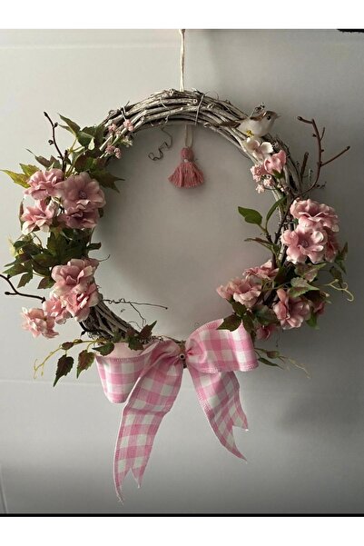 me too flower naturel decor Kapı Süsü , kapı çelengi , duvar süsü