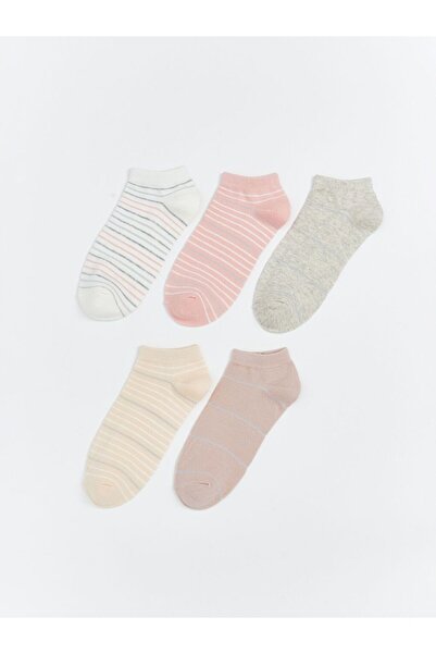 LC Waikiki جوارب نسائية مخططة، عبوة من 5 قطع