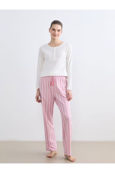 LC Waikiki Crew Neck Striped Women's Pajama Set