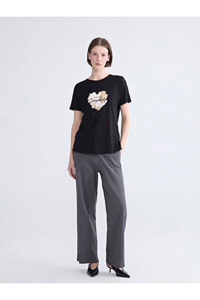 LC Waikiki Elastic Waist Women's Muslin Trousers