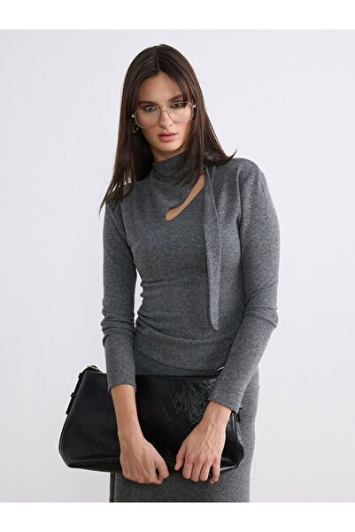 LC Waikiki Pulover de tricotat pentru femei cu guler legat