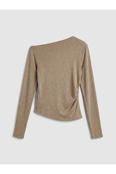 LC Waikiki Kayık Yaka Büzgülü Bluz