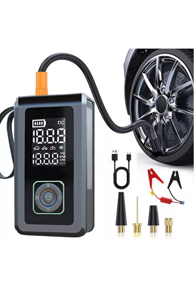 EXENAR Akü Takviye Cihazı Hava Pompası 150Psi Powerbank 8000mAh 1000A Jump St...