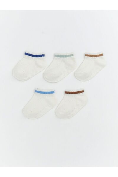LC Waikiki Baby Boy Striped Booties Socks 5-Pack