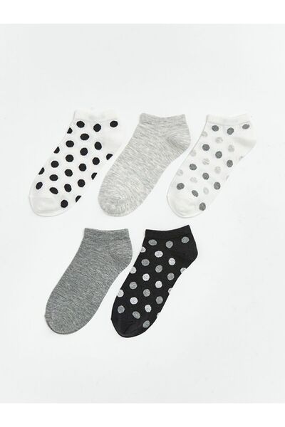 LC Waikiki Polka Dot Women's Booties Socks 5-Pack