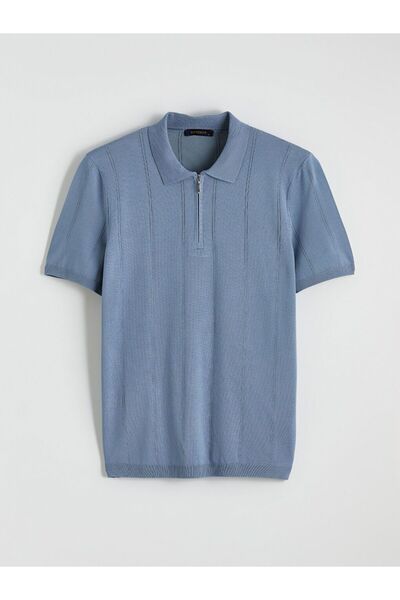 LC Waikiki سترة تريكو للرجال بياقة بولو وأكمام قصيرة