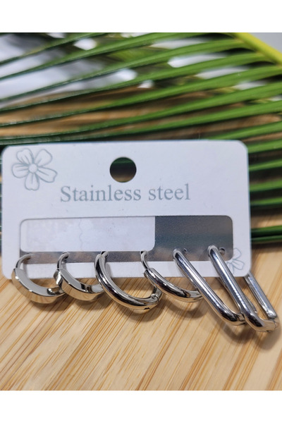 Monalisa Home Showy 6-Piece Non-Tarnish Steel Earrings with Multiple Luxuriou...