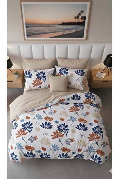 LaLiva Double Duvet Cover Set with Elastic Sheet Bali Breeze Beige