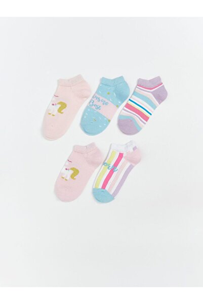 LC Waikiki Чорапи с шарени ботуши за момичета, чифт от 5