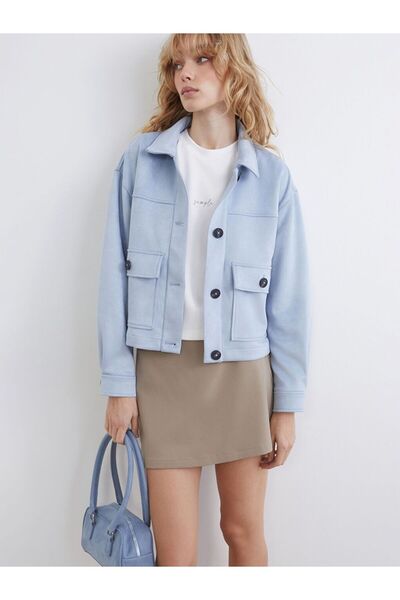 LC Waikiki Shirt Collar Suede Look Women's Jacket