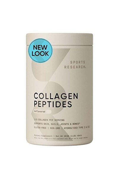 Sports Research Collagen Peptides Powder Unflavored Hydrolyzed Type I & III