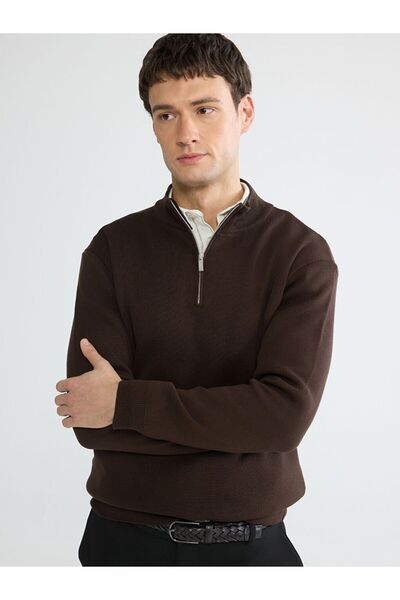 LC Waikiki Mock Neck men's knit sweater