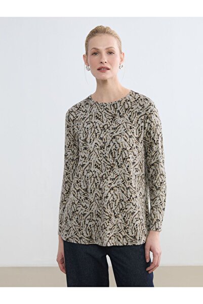 LC Waikiki Crew Neck Patterned Blouse