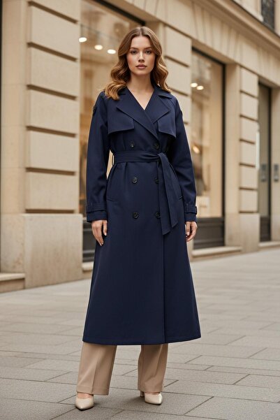 Soul Women's Belted Trench Trench Jeans - 32403Trç