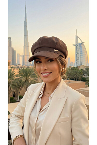 LAGRANZE Women's Nubuck Cuffed Cap Hat