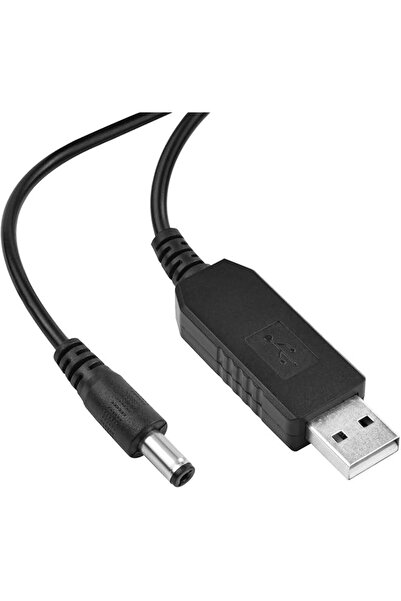 The Bros USB to 12V Adapter, 5V to 12V Step Up Cable Cord with DC Jack 5.5 x ...