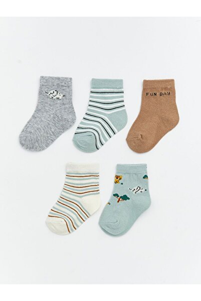 LC Waikiki Пакет от 5 шарени бебешки чорапи за момче