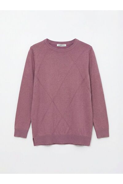 LC Waikiki Crew Neck Diamond Patterned Women's Knitwear Sweater